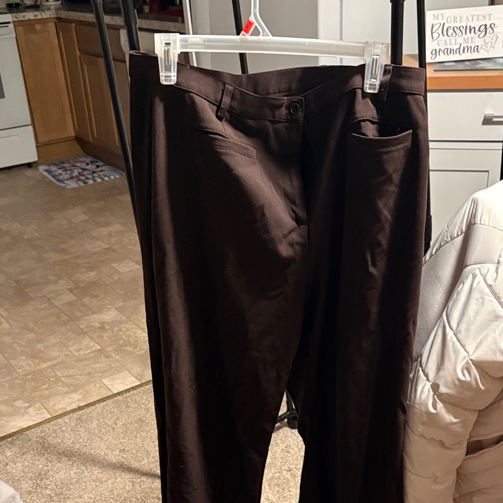 Elegant Brown Women's Boot Cut Pants